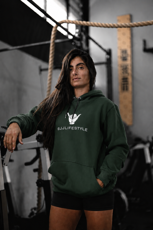 BJJ Hoodie - Roll Forever - Dark Green