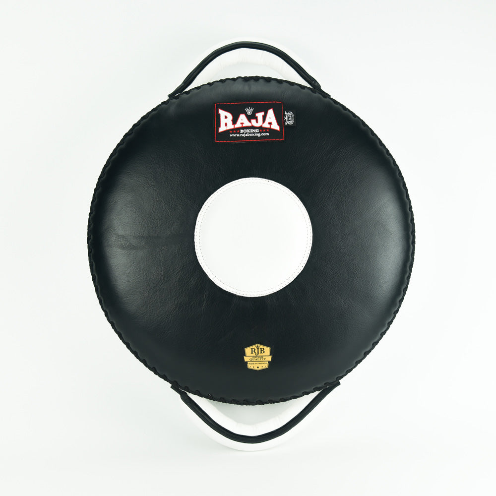 Raja Punch Mitts — Air Punch Shield White/Black (RPM-8) — MMAGuy fight gear Phuket