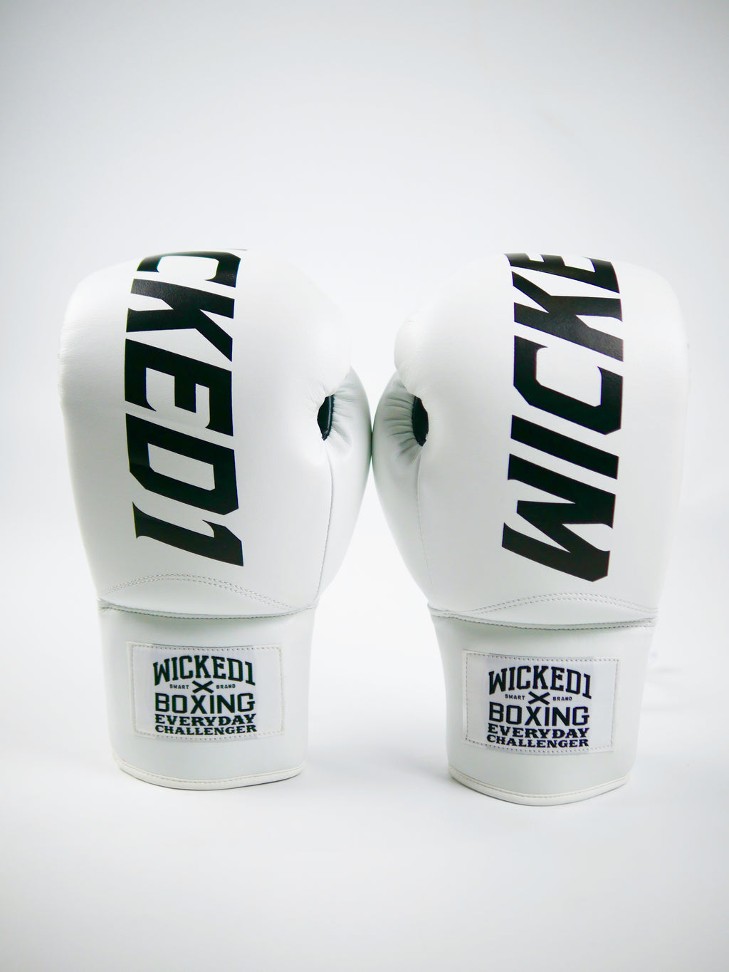 Wicked1 Boxing Gloves Lace up White
