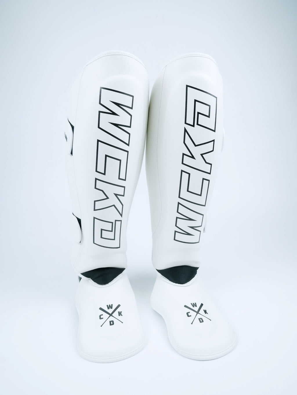 Wicked1 Shinguards RAW White (MF) — view 2, fight gear Phuket | MMAGuy