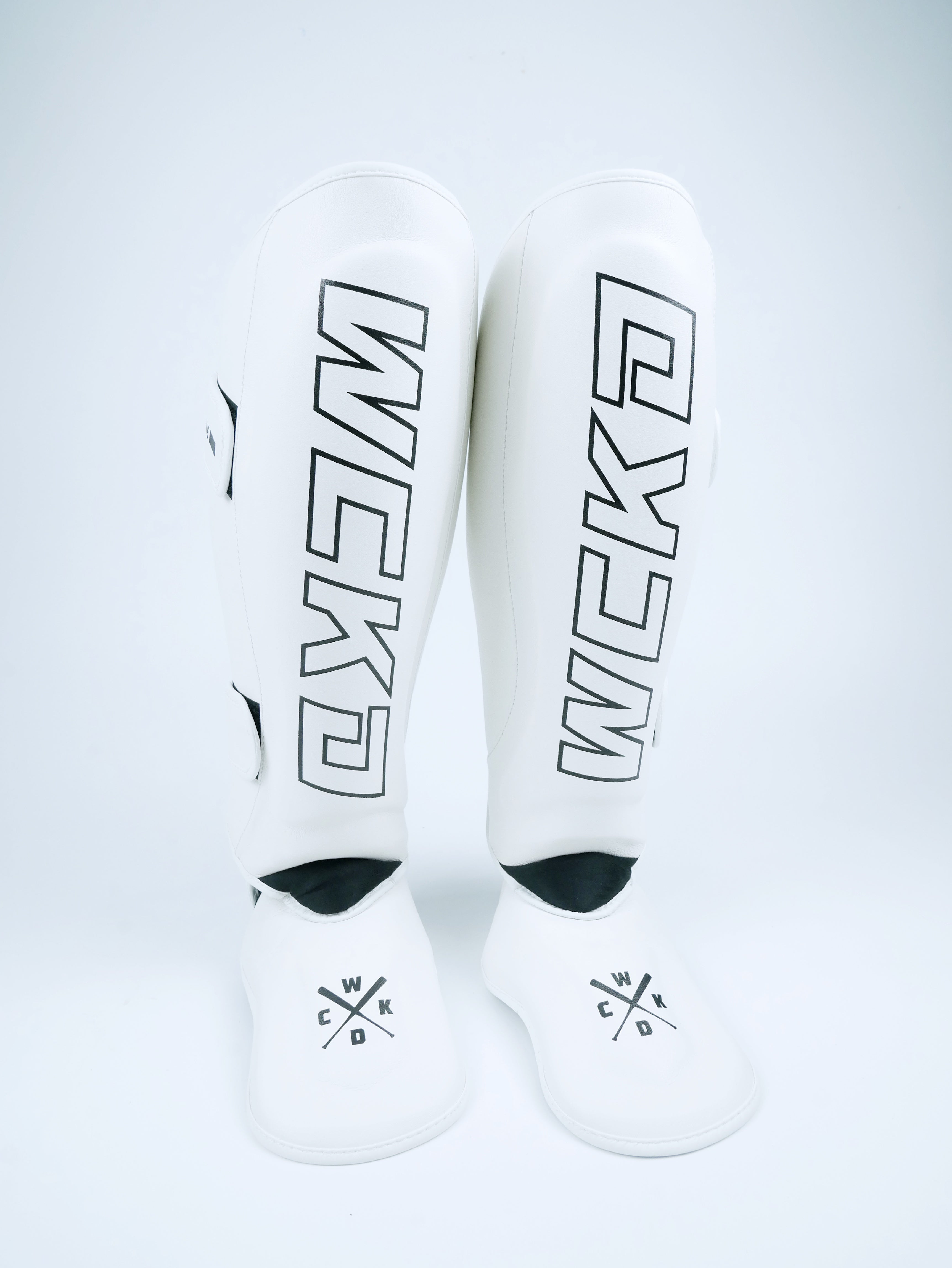 Wicked1 Shinguards RAW White (MF) — view 2, fight gear Phuket | MMAGuy