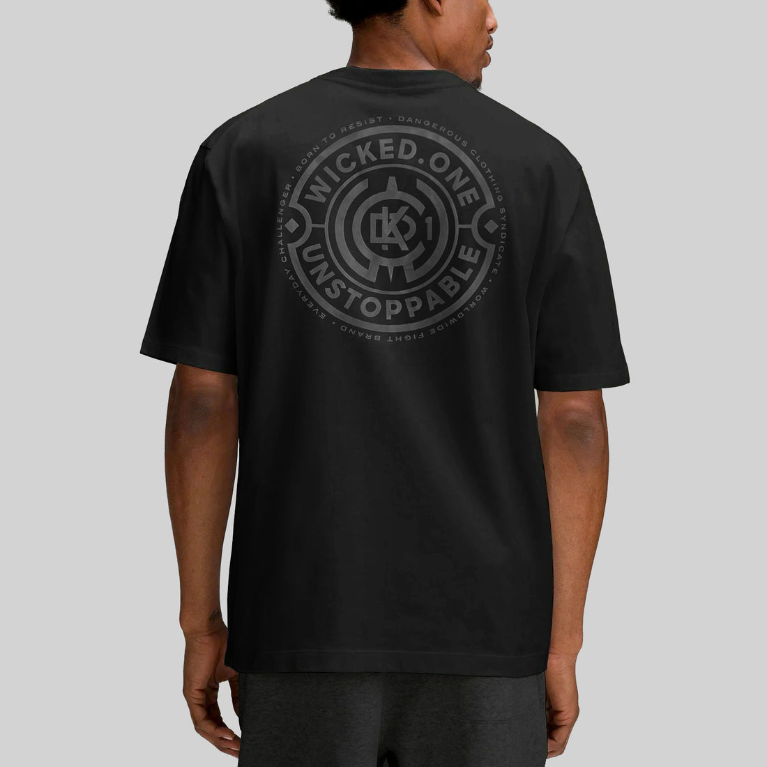 Wicked1 OVERSIZE BLACK DEPARTMENT T-SHIRT