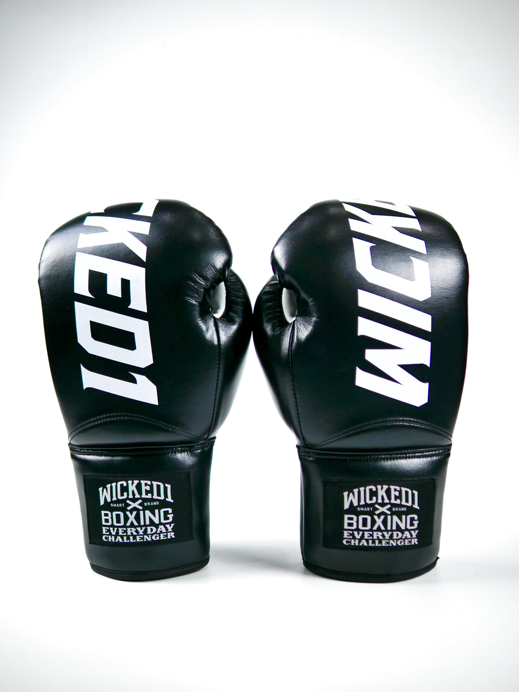Wicked1 Boxing Gloves Lace up Black