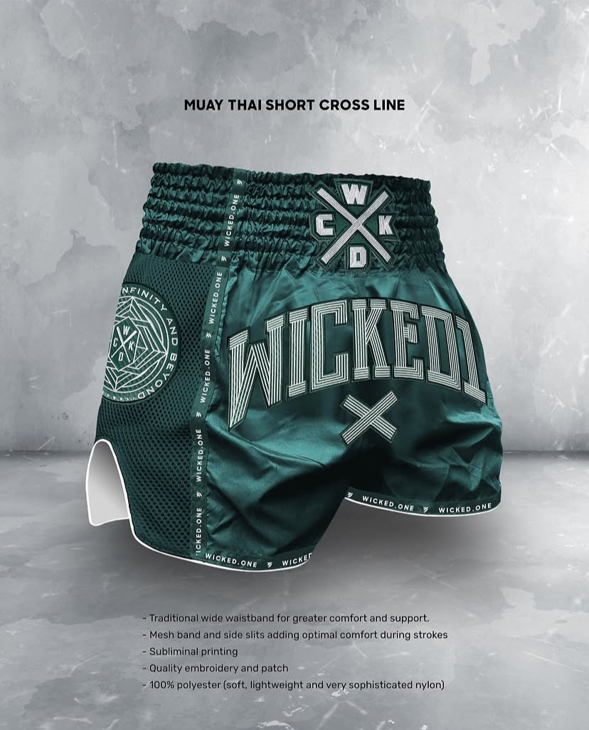 Wicked1 Muay Thai Shorts CROSS LINE