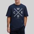 Wicked1 OVERSIZED LINE-UP NAVY T-SHIRT
