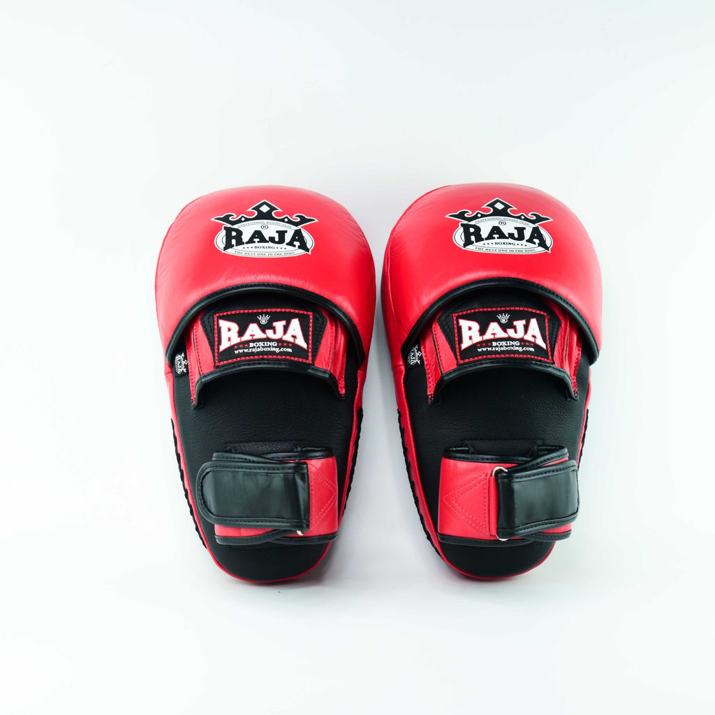 Raja Punch Mitts — Closed Finger Black/Red (RPM-7A) — MMAGuy fight gear Phuket