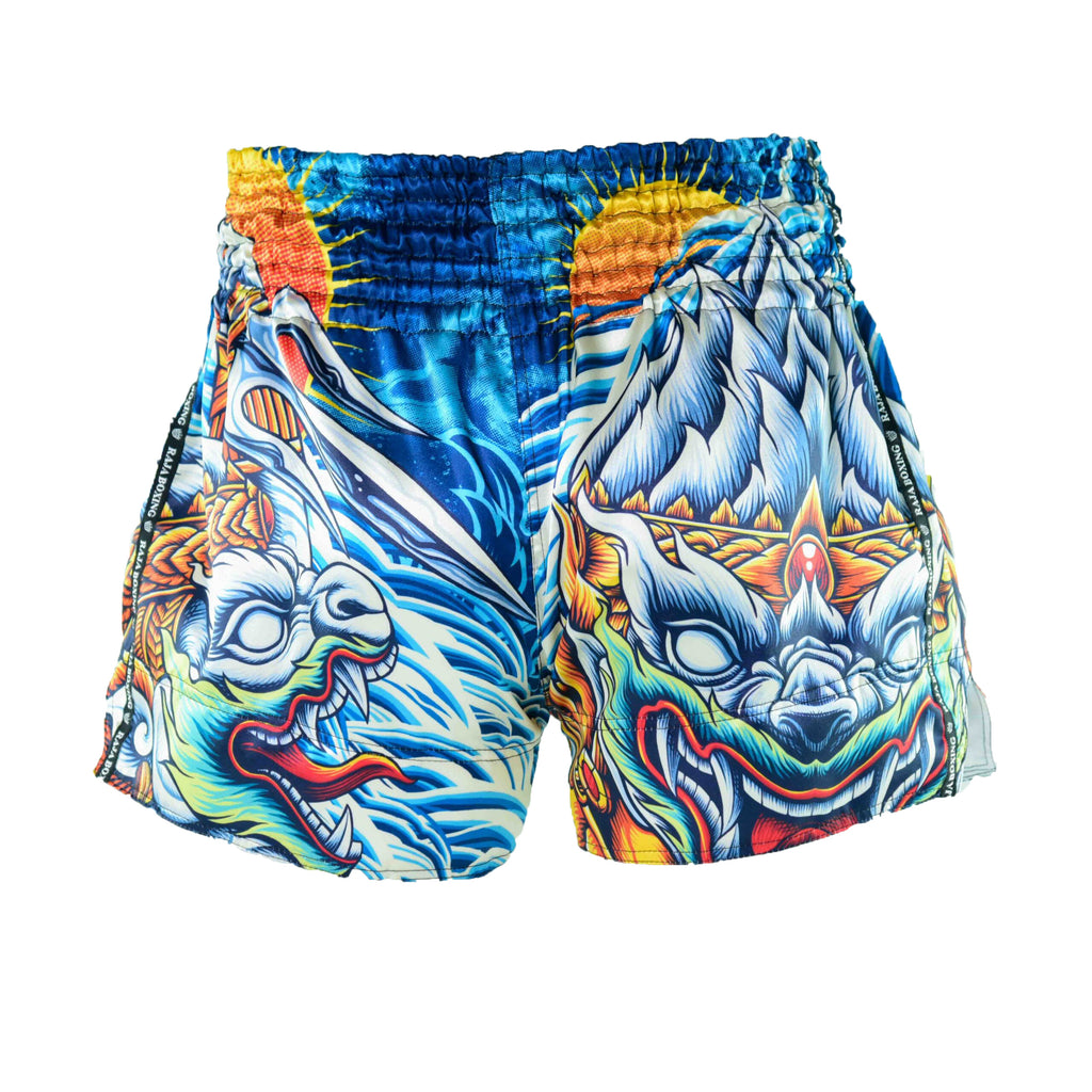 Raja Muay Thai Shorts — The ICONIC Hanuman — MMAGuy fight gear Phuket