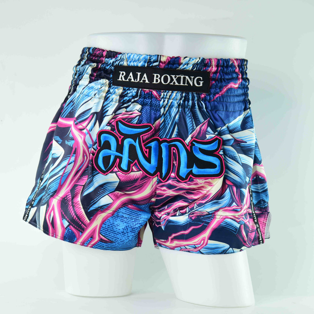 Raja Muay Thai Shorts — The ICONIC Blue Dragon — MMAGuy fight gear Phuket