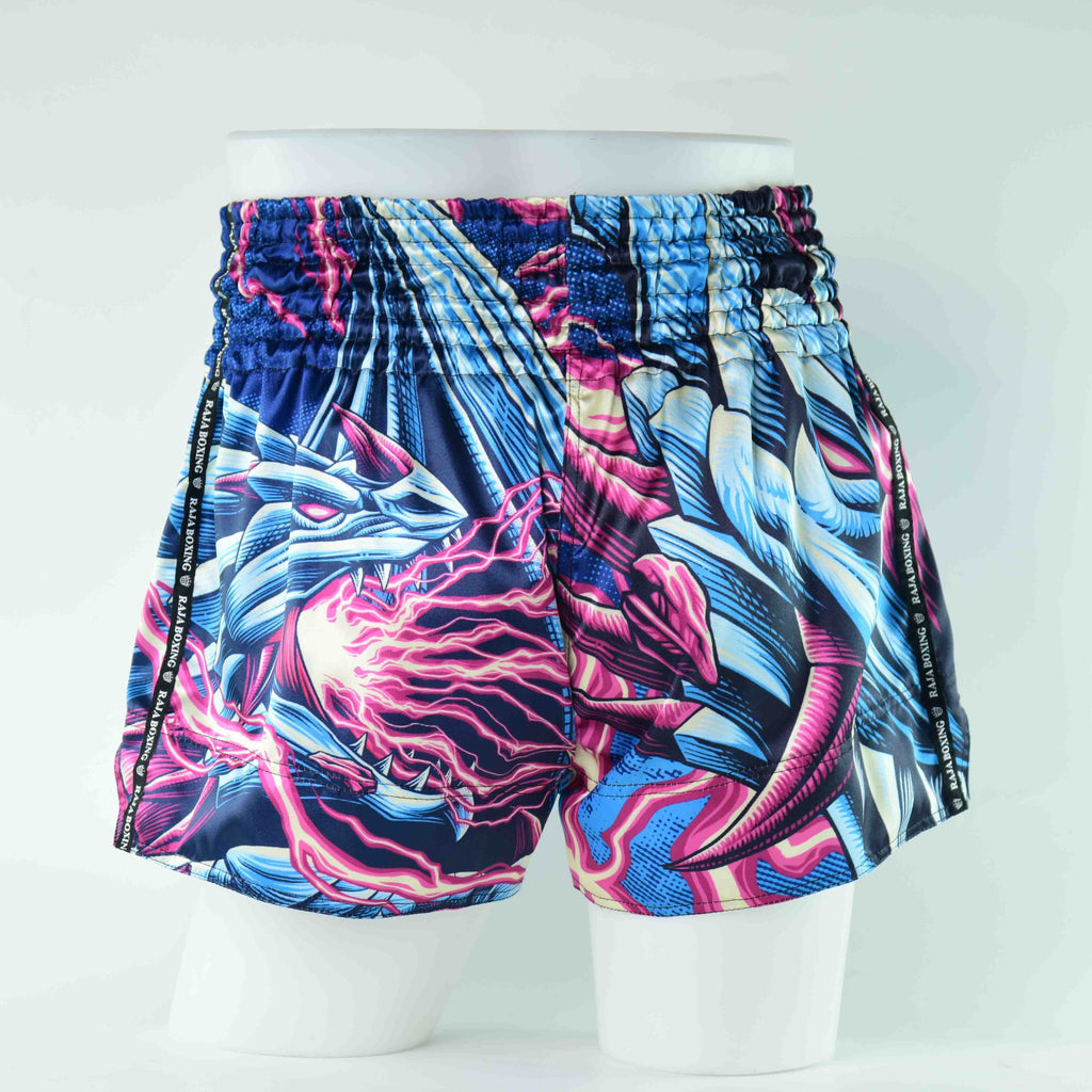 Raja Muay Thai Shorts — The ICONIC Blue Dragon — MMAGuy fight gear Phuket