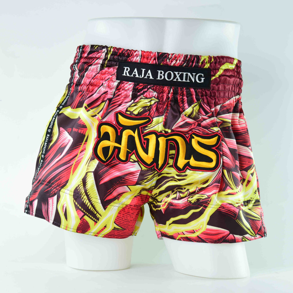 Raja Muay Thai Shorts — The ICONIC Red Dragon — MMAGuy fight gear Phuket