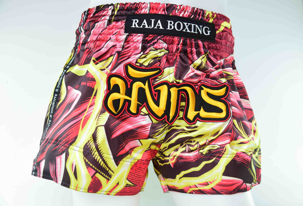 Raja Muay Thai Shorts — The ICONIC Red Dragon — MMAGuy fight gear Phuket