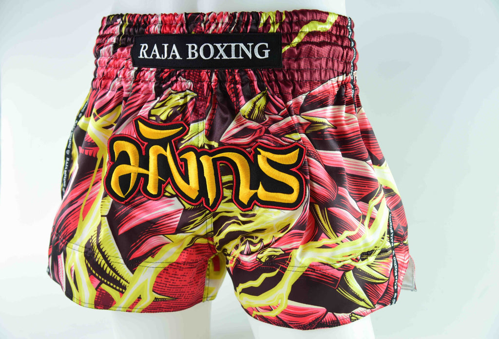 Raja Muay Thai Shorts — The ICONIC Red Dragon — MMAGuy fight gear Phuket