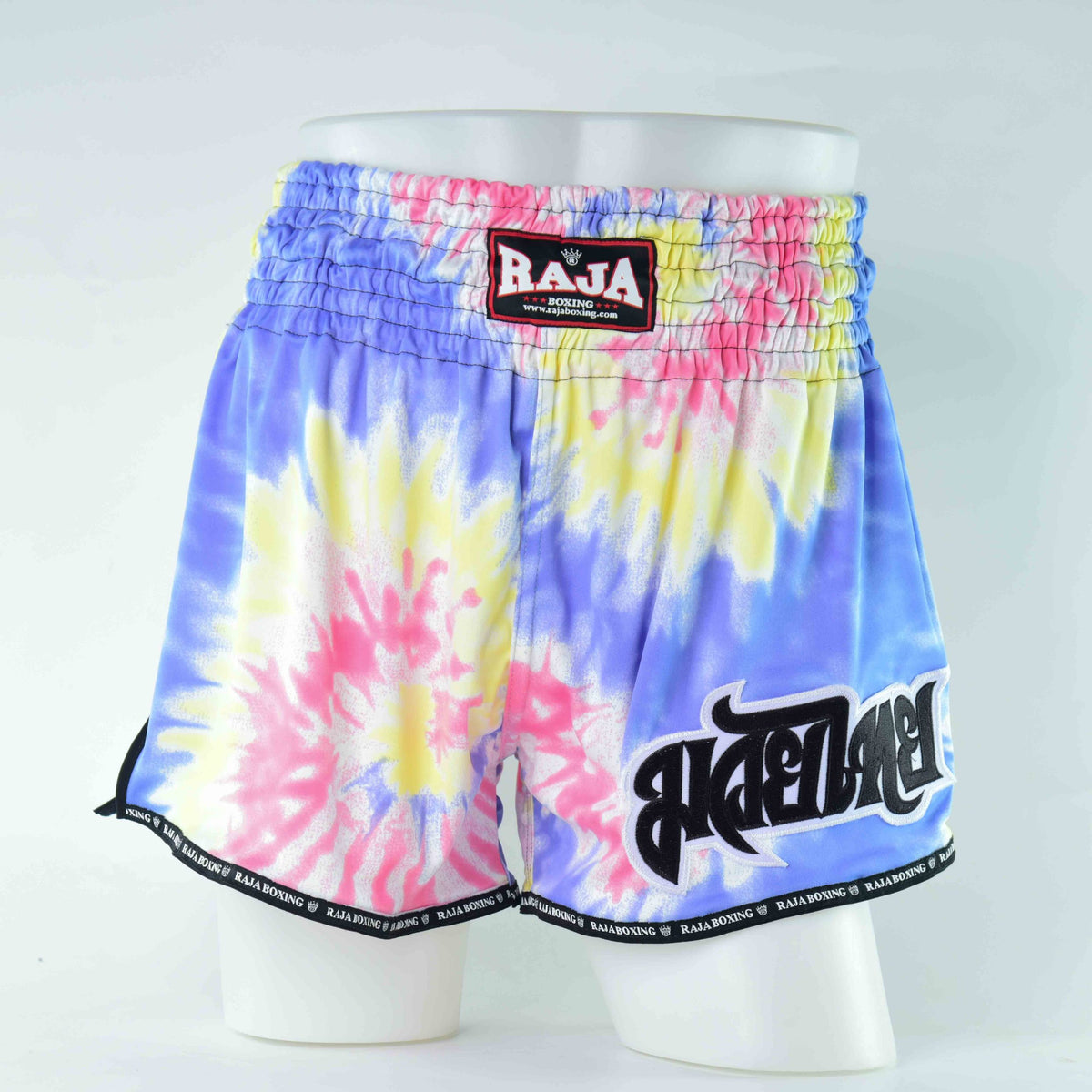 Raja Muay Thai Shorts — Tie Dye Pink (SP66-055) — MMAGuy fight gear Phuket