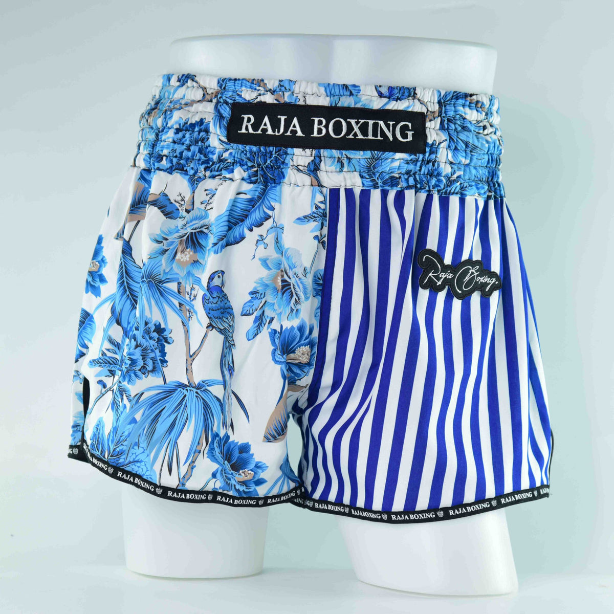 Raja Muay Thai Shorts — Blue Porcelain (SP66-080) — MMAGuy fight gear Phuket