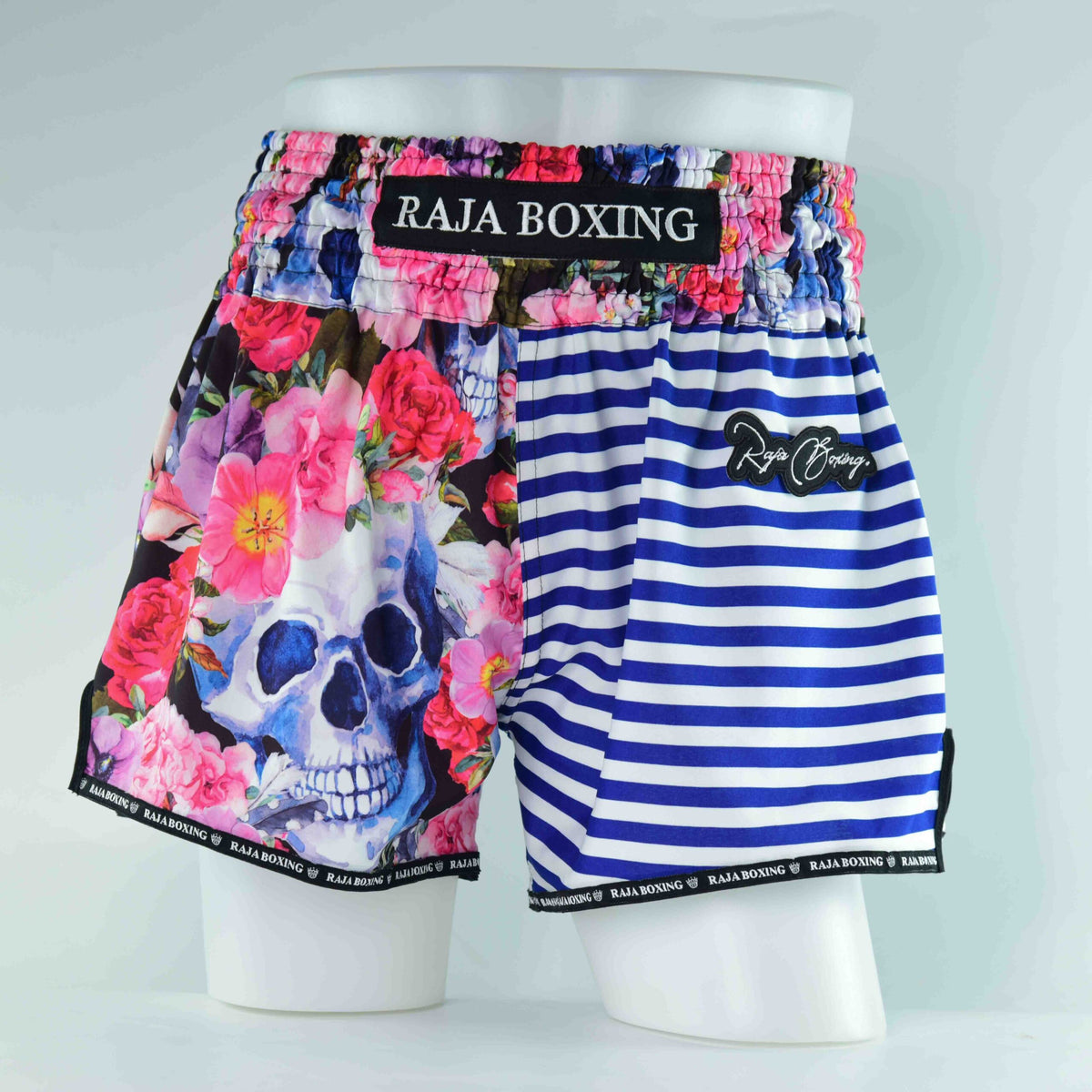 Raja Muay Thai Shorts — Skull Blossom (SP66-083) — MMAGuy fight gear Phuket