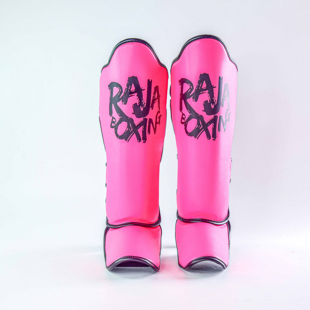 Raja Shin Guards — Lightweight V4 Neon Pink — MMAGuy fight gear Phuket