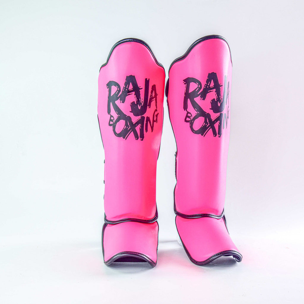 Raja Shin Guards — Lightweight V4 Neon Pink — MMAGuy fight gear Phuket