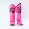 Raja Shin Guards — Lightweight V4 Neon Pink — MMAGuy fight gear Phuket