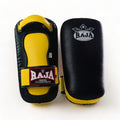 Raja Kicking Pads — One Strap Black/Yellow — MMAGuy fight gear Phuket