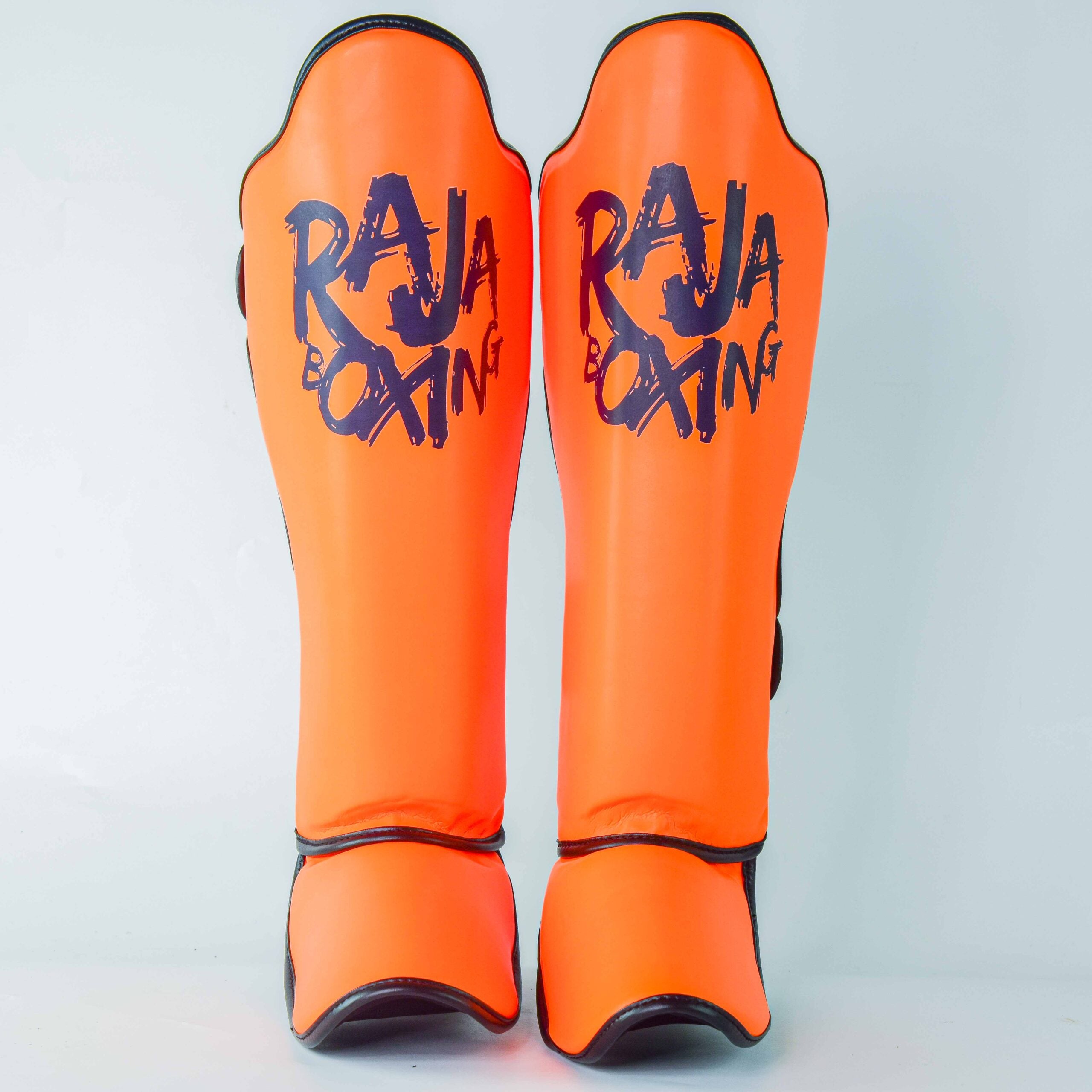 Raja Shin Guards — Lightweight V4 Neon Orange — MMAGuy fight gear Phuket