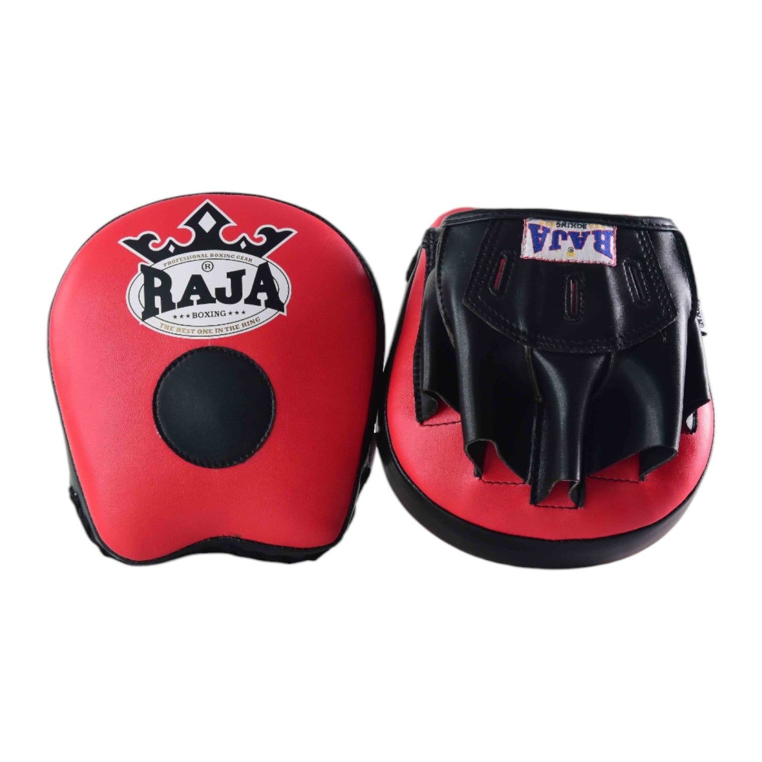 Raja Punch Mitts — Classic Open Finger Red/Black (RPM-2) — MMAGuy fight gear Phuket