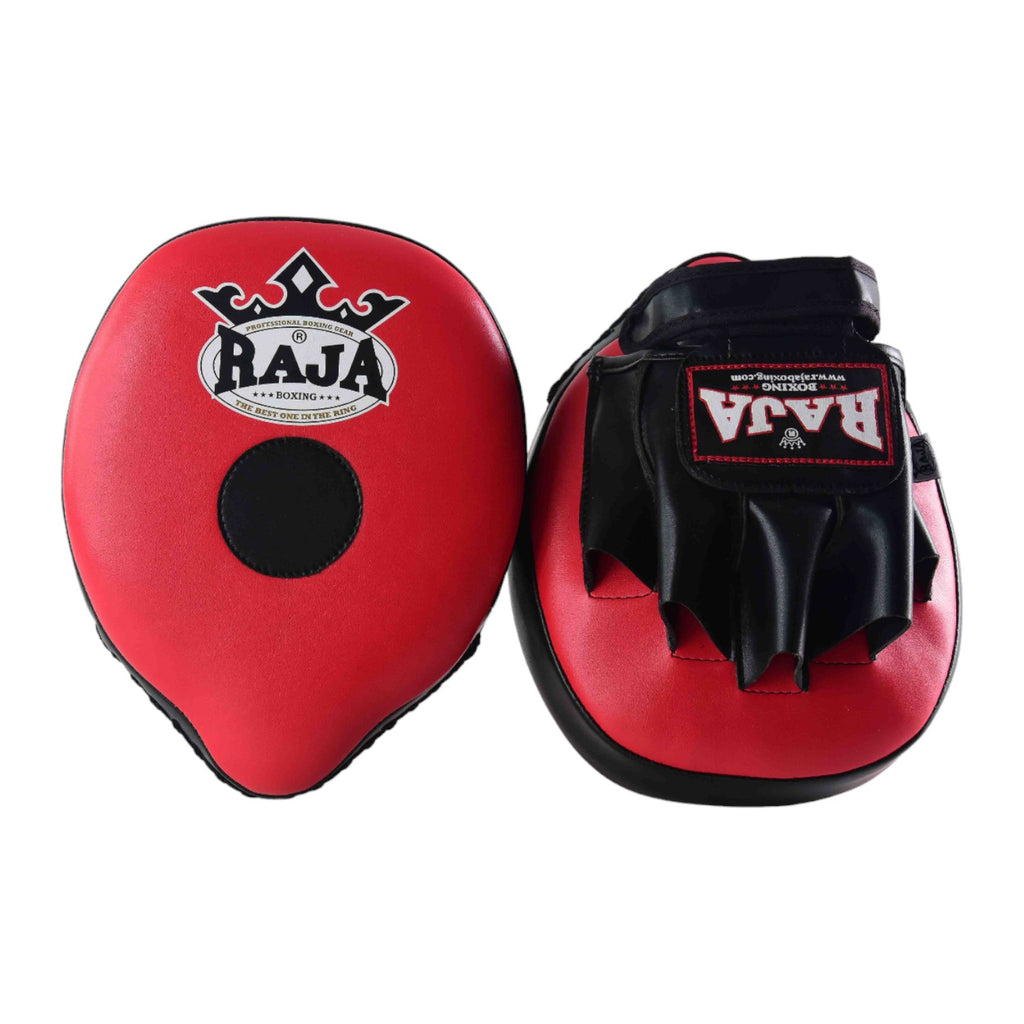 Raja Punch Mitts — Open Finger Black/Red (RPM-5) — MMAGuy fight gear Phuket