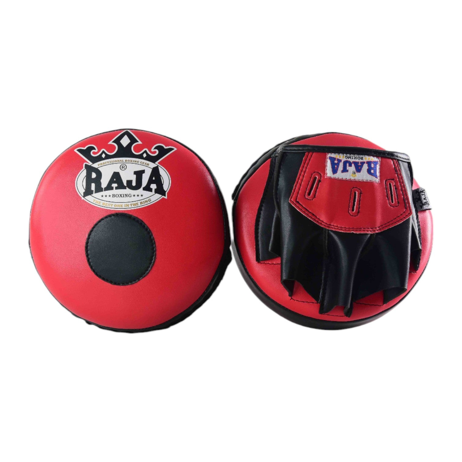 Raja Punch Mitts — Open Finger Red/Black (RPM-1) — MMAGuy fight gear Phuket