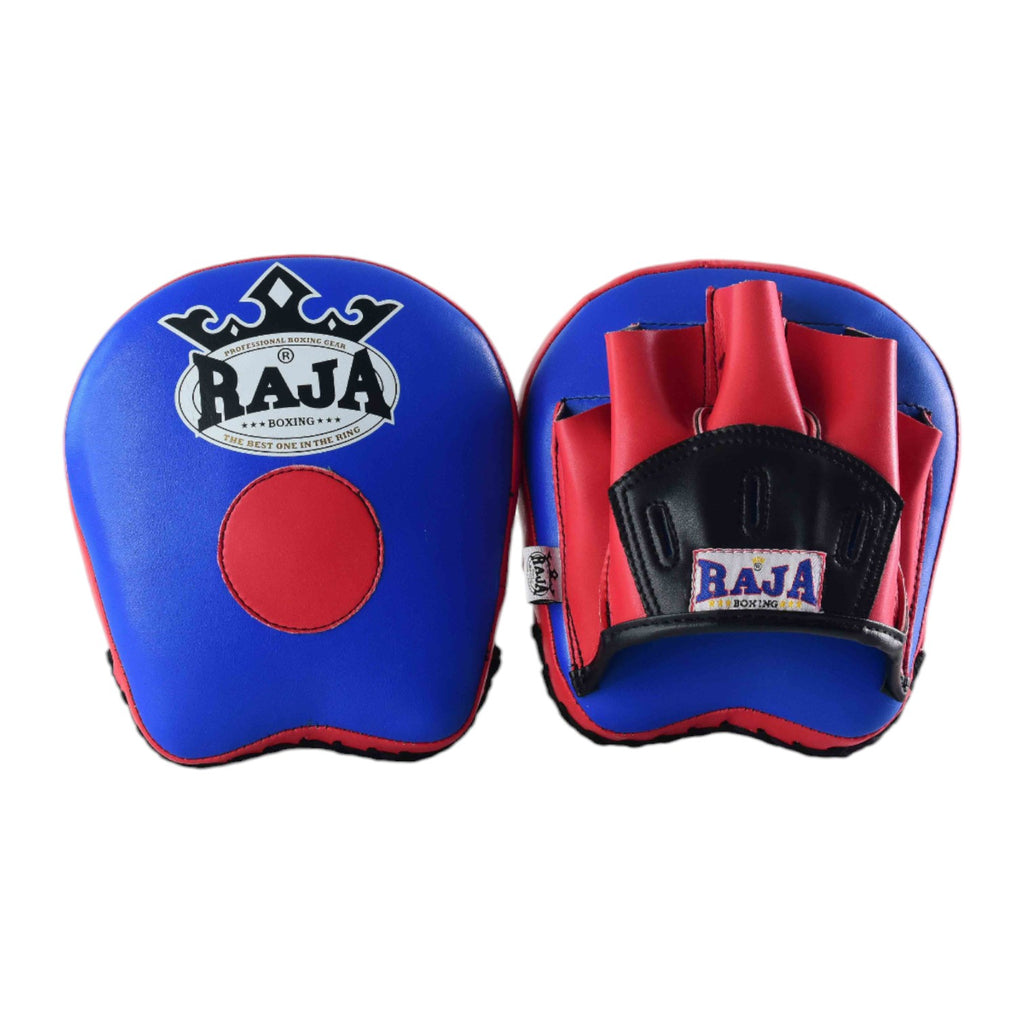 Raja Punch Mitts — Classic Open Finger Blue/Red (RPM-2) — MMAGuy fight gear Phuket