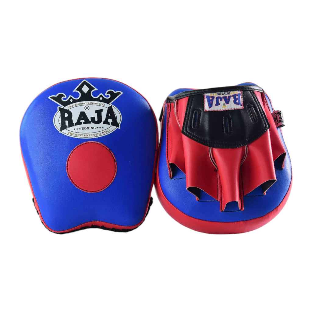 Raja Punch Mitts — Classic Open Finger Blue/Red (RPM-2) — MMAGuy fight gear Phuket