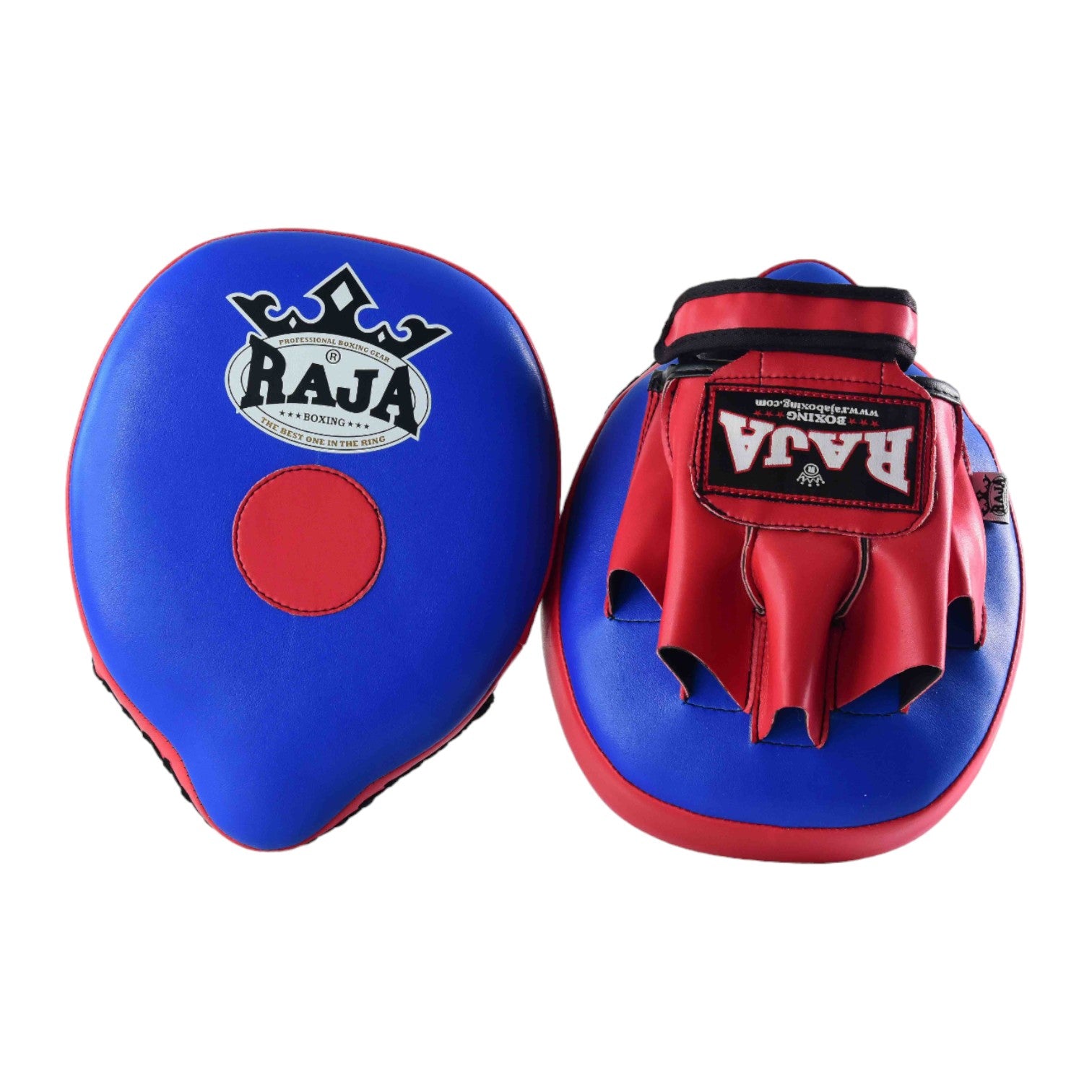 Raja Punch Mitts — Open Finger Red/Blue (RPM-5) — MMAGuy fight gear Phuket