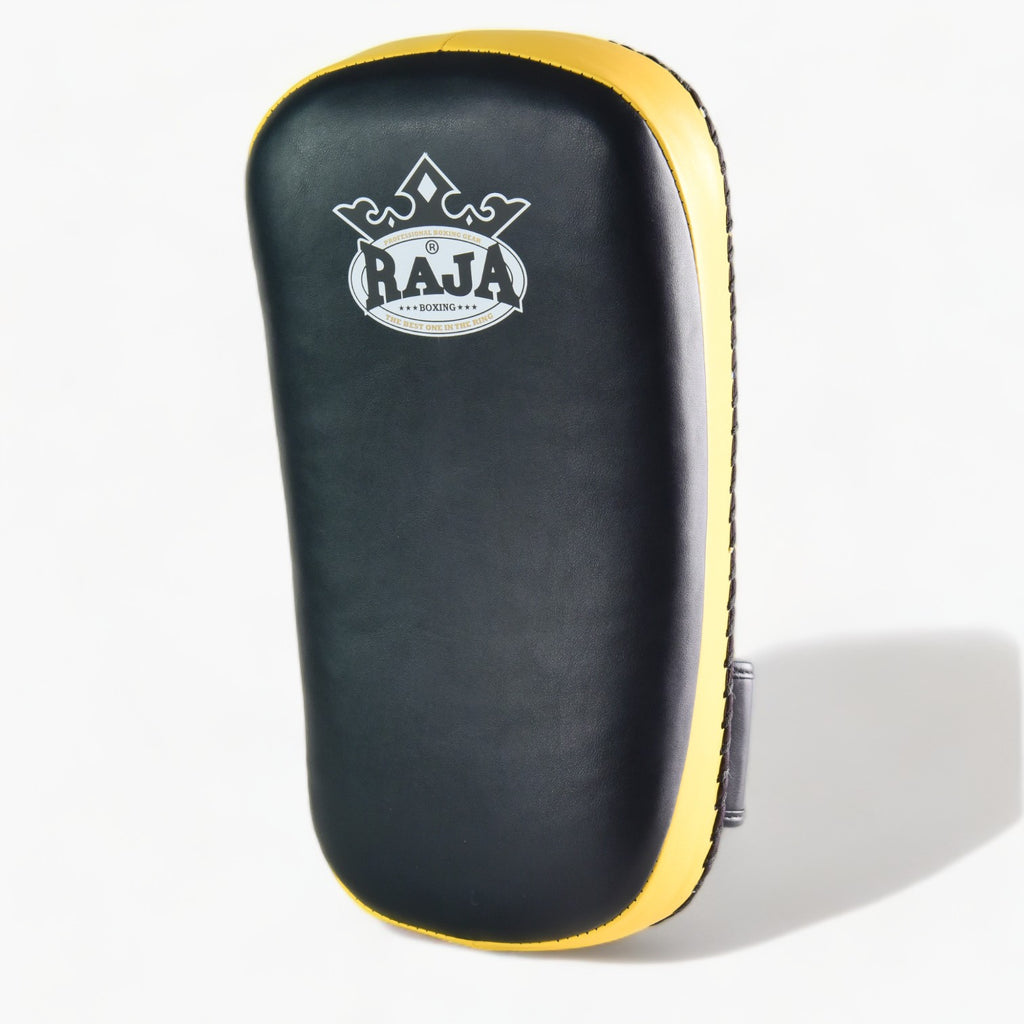 Raja Kicking Pads — Black Yellow (Single Pad) — MMAGuy fight gear Phuket