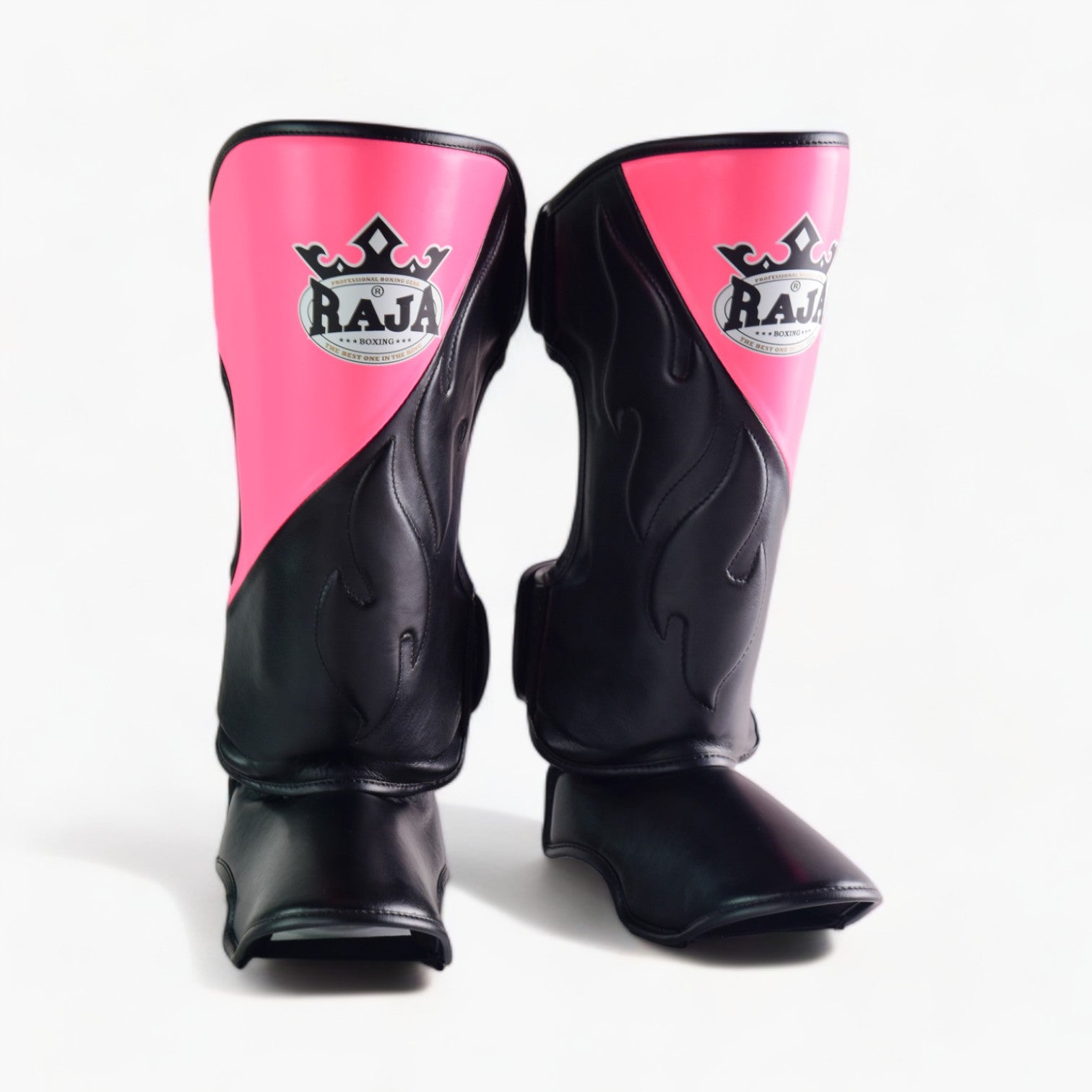 Raja Shin Guards — CUT ON Black/Pink — MMAGuy fight gear Phuket