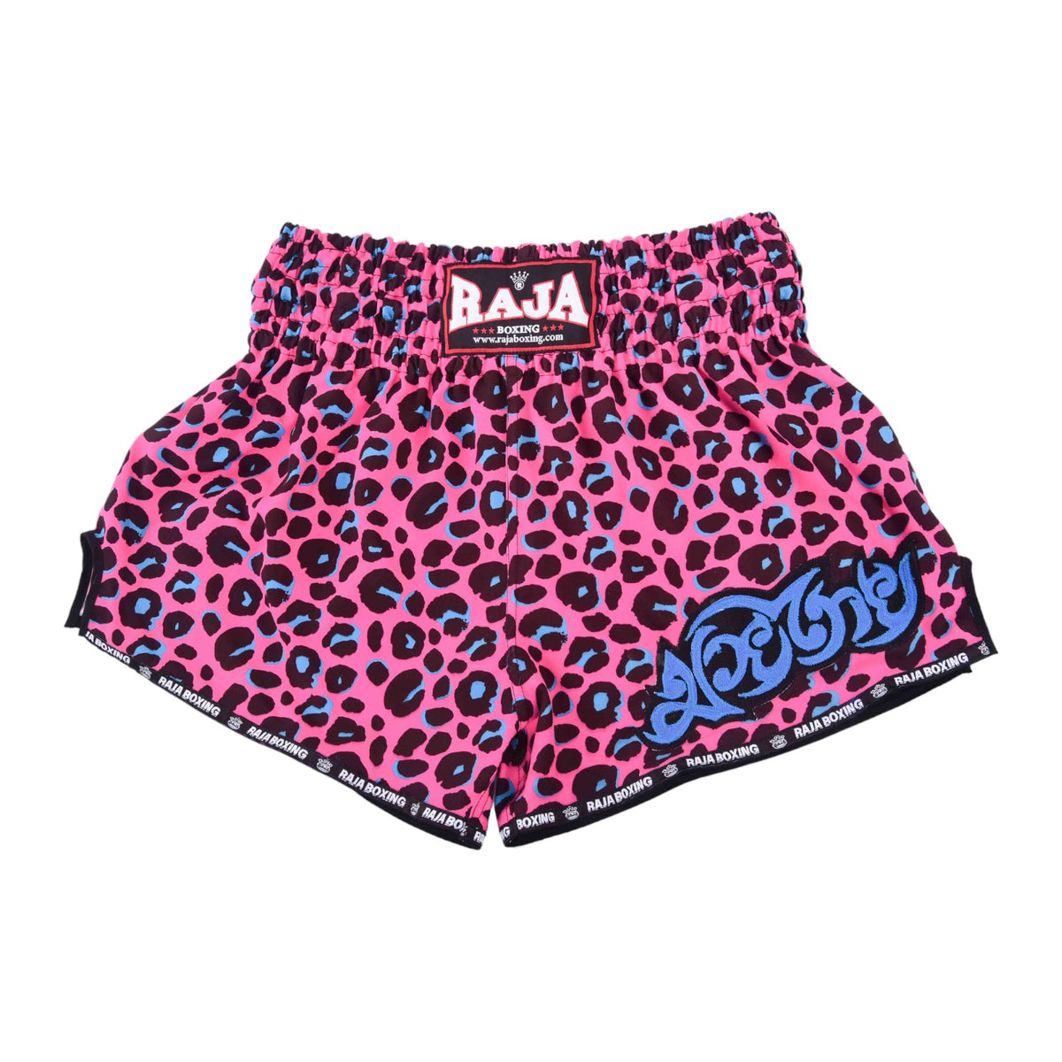 Raja Muay Thai Shorts — Pink Leopard (SP67-026) — MMAGuy fight gear Phuket