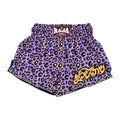 Raja Muay Thai Shorts — Purple Leopard (SP67-024) — MMAGuy fight gear Phuket