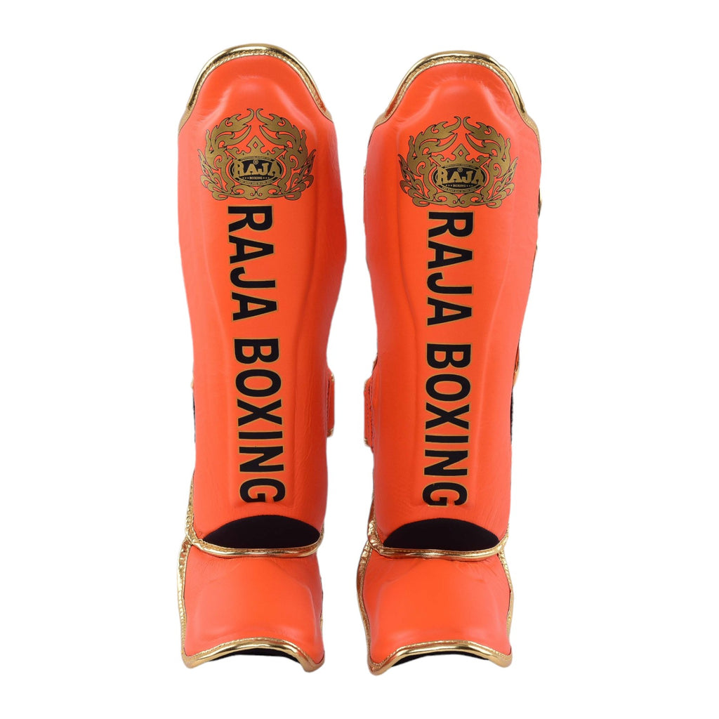 Raja Shin Guards — Orange (LS-2) — MMAGuy fight gear Phuket