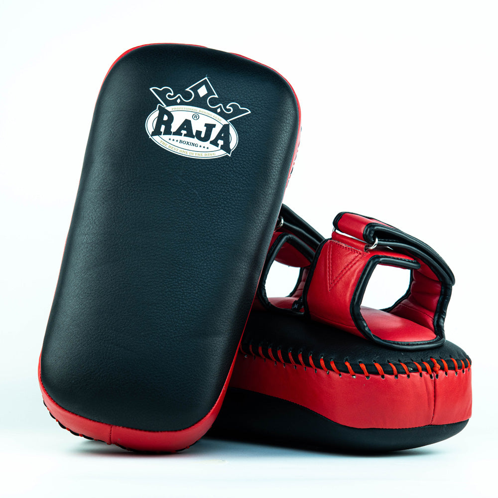 Raja Kicking Pads — Extra Pad Black Red — MMAGuy fight gear Phuket
