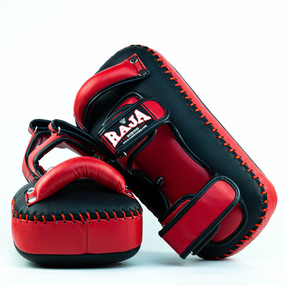 Raja Kicking Pads — Extra Pad Black Red — MMAGuy fight gear Phuket
