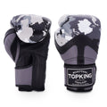 Top King Camouflage Boxing Gloves Grey