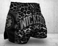 Wicked1 MUAY THAI SHORT LEOPARD GREY