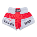 Raja Muay Thai Shorts — England Flag Design — MMAGuy fight gear Phuket