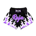 Raja Muay Thai Shorts — Purple Flame (RK-17) — MMAGuy fight gear Phuket