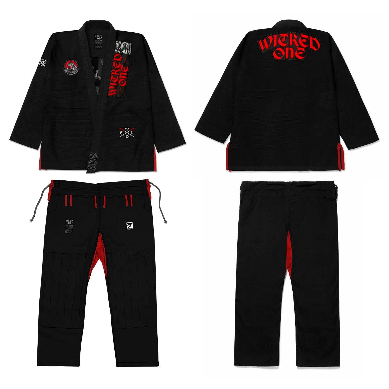 Wicked1 Kimono SAMURAI Black