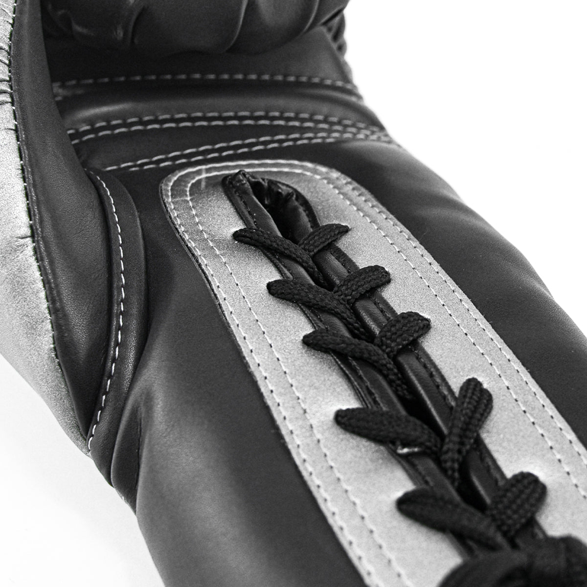 Raja Boxing Gloves — Pro Lace Up Gray/Silver (RBGV-PRO-1) — MMAGuy fight gear Phuket