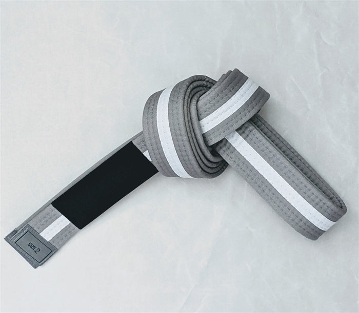 Kids BJJ Gray-White Belt - Durable Pearl Weave Armor | Bjjlifestyle