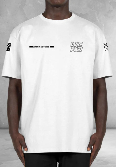 Wicked1 T-SHIRT OVERSIZE "RAW" White — Streetwear Phuket
