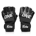Fairtex X ONE Championship black MMA competition gloves with white logo