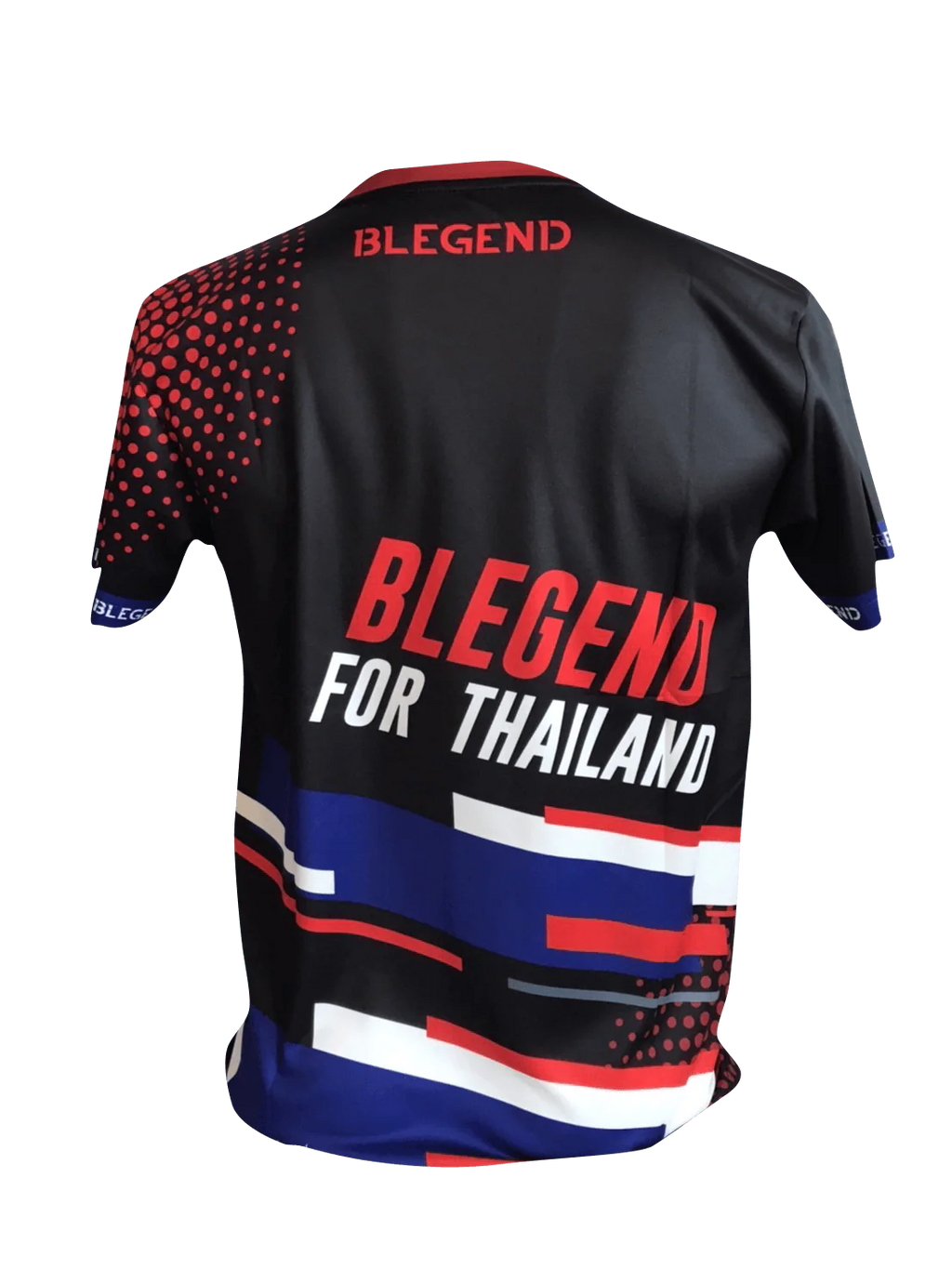 Black Blegend T-shirt UPSTYLE with red-white Thailand flag stripes
