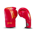 Red Blegend Fight Gloves with gold lettering and logo