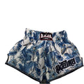 Raja Shorts Blue Bird floral print boxing shorts with Raja branding