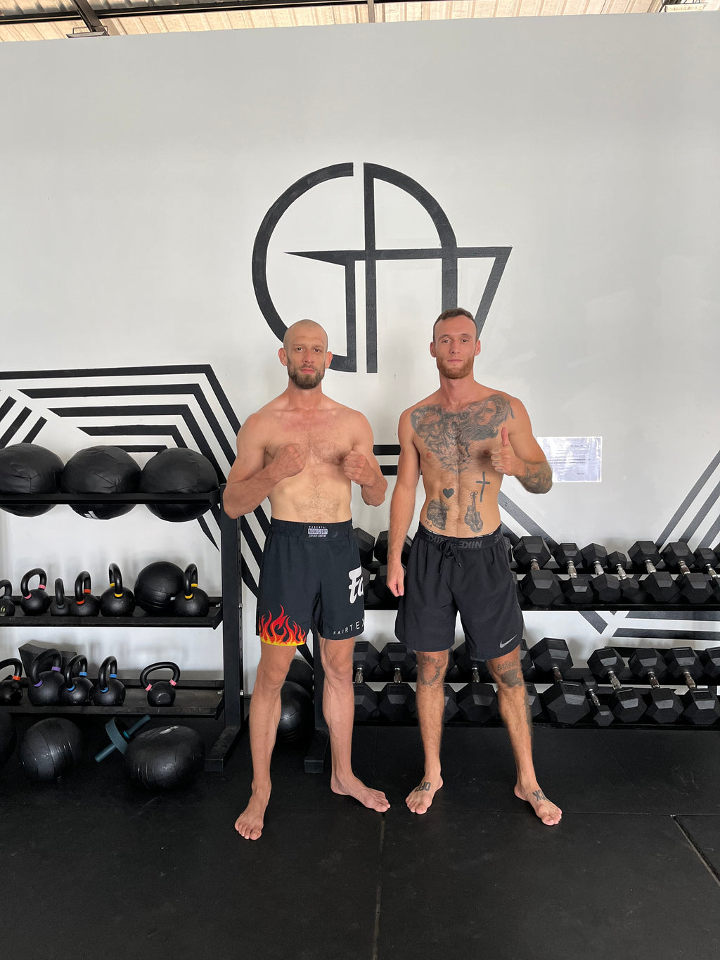 Fairtex MMA Shorts On Fire black and white flame gym shorts